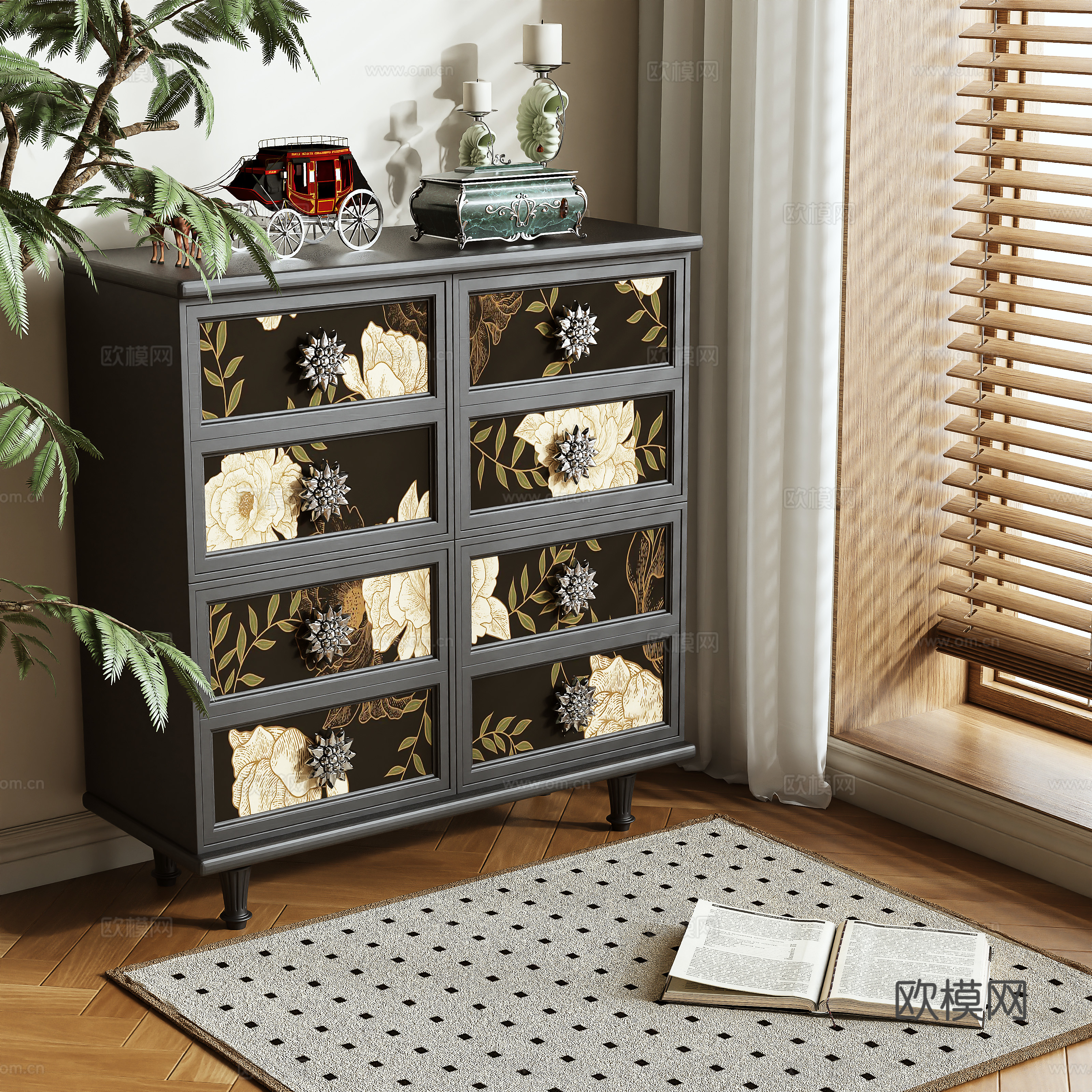 French chest of drawers 3d model
