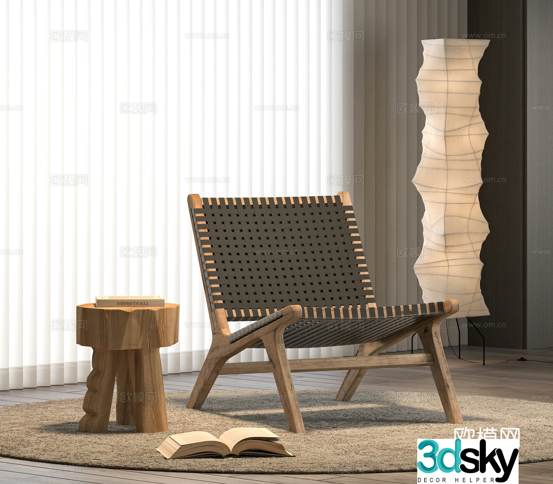Wabi Sabi lounge chair 3d model