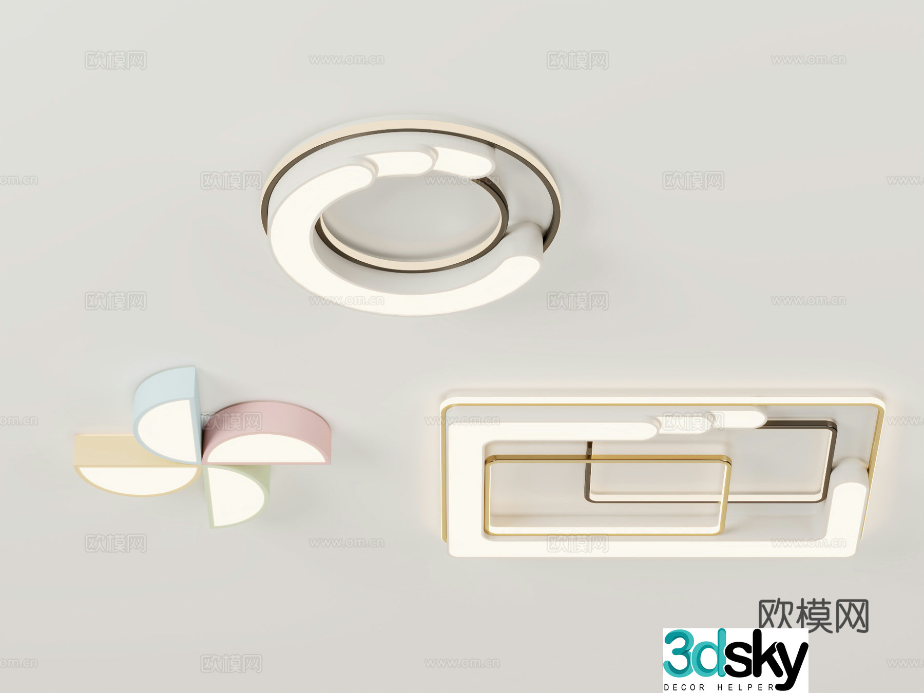 Creative ceiling lamp living room lamp 3d model