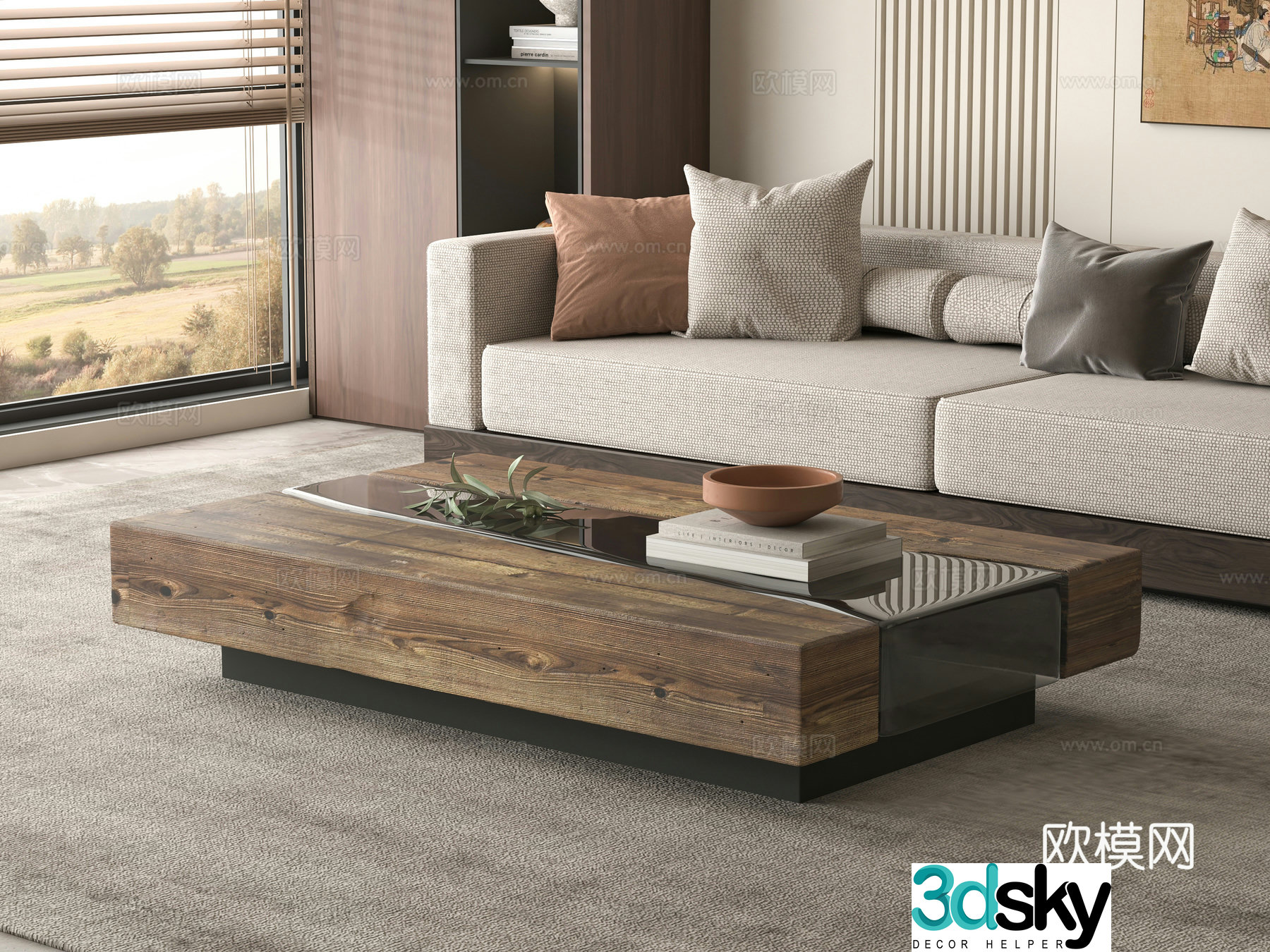 Medieval style coffee table 3D model