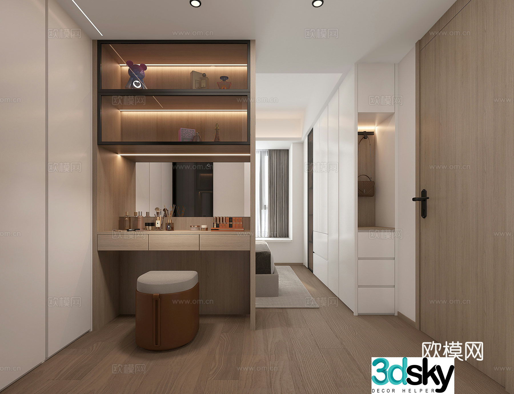 Modern powder room 3d model