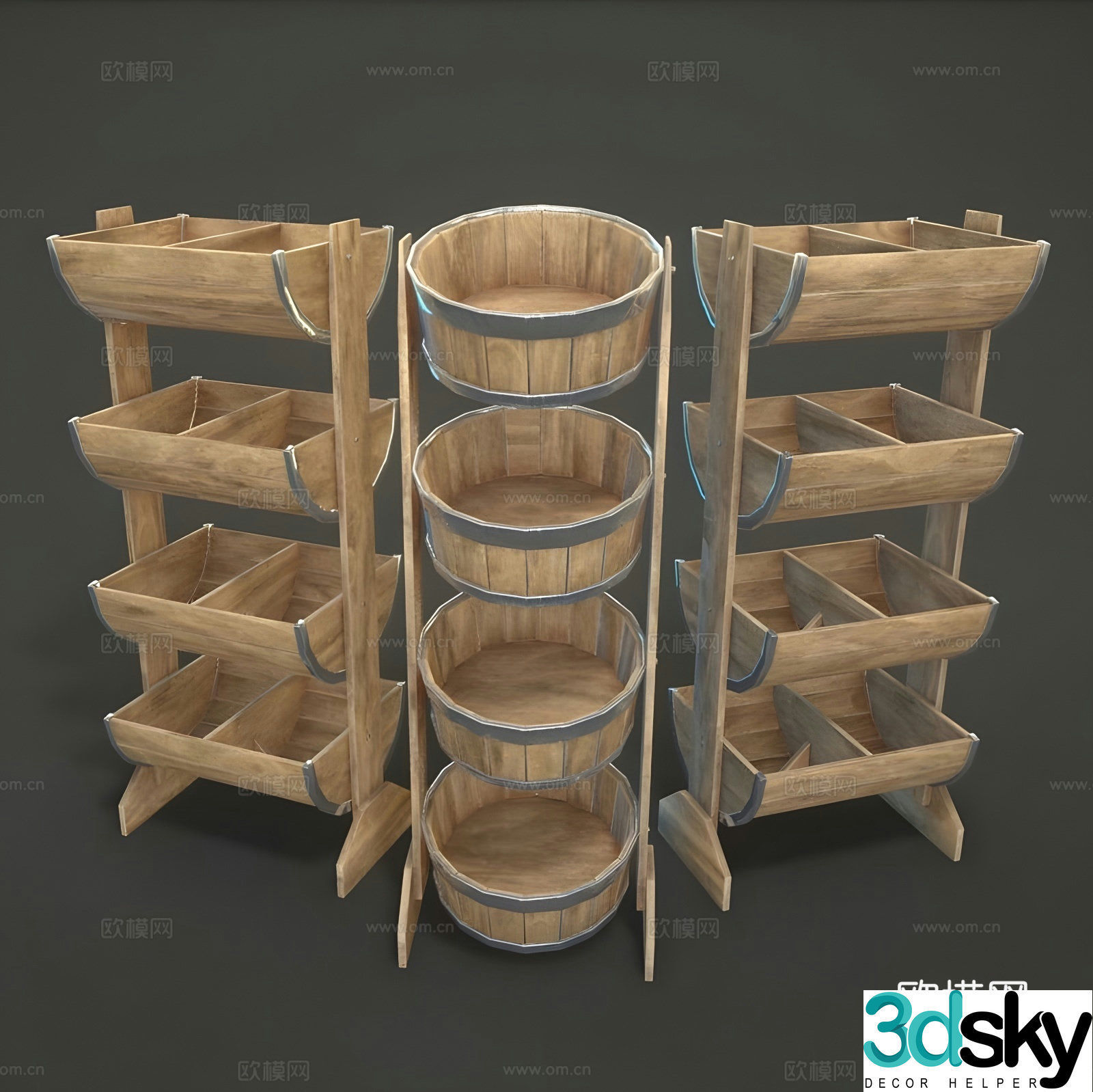 wooden barrel 3d model