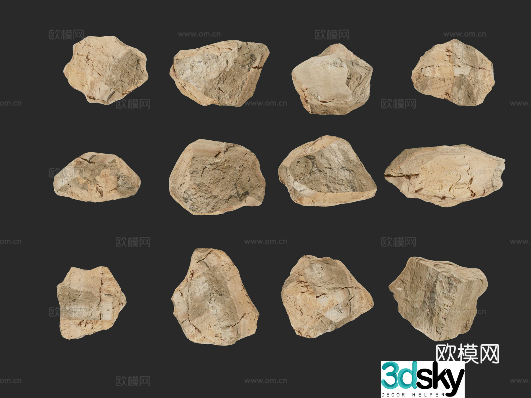 stone stone stone stone landscape stone 3d model