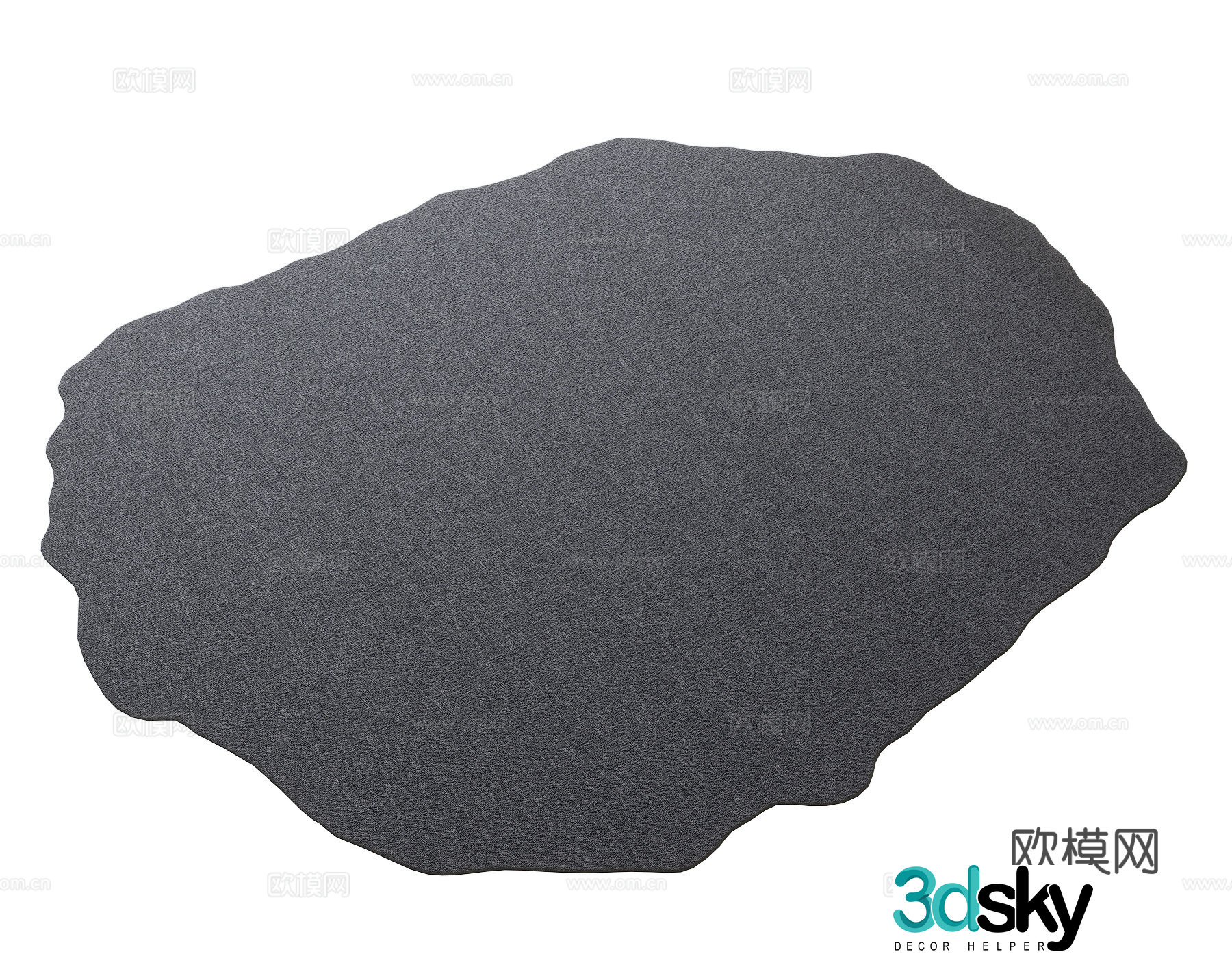 Modern shaped carpet 3d model
