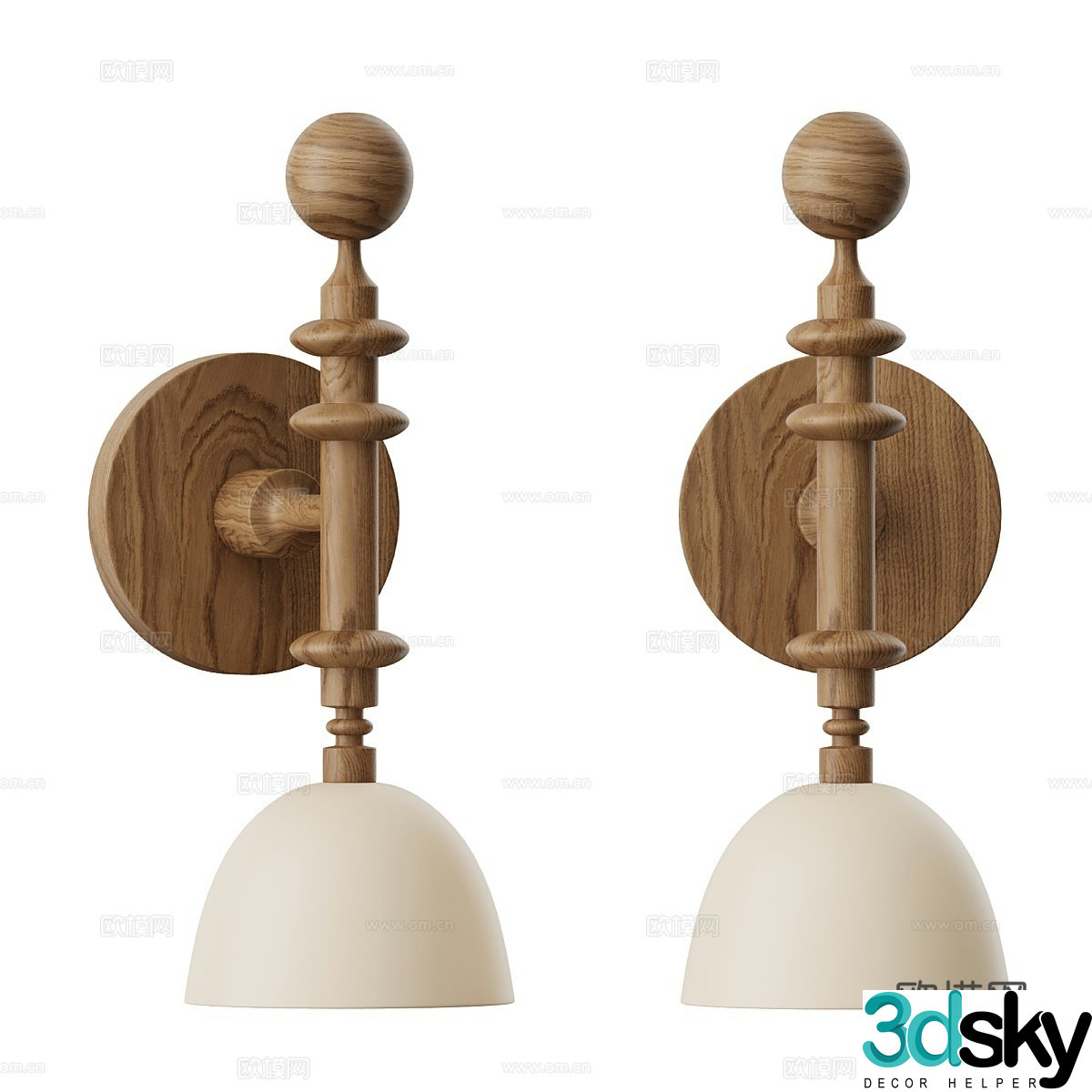 Medieval style wall lamp 3d model