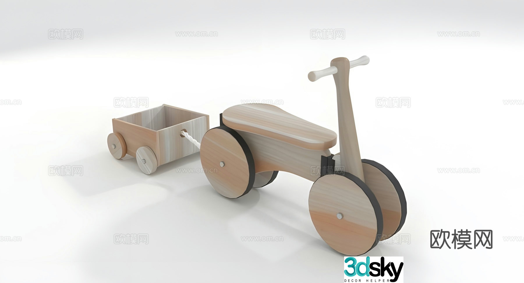 Puppet car children’s toy car 3d model
