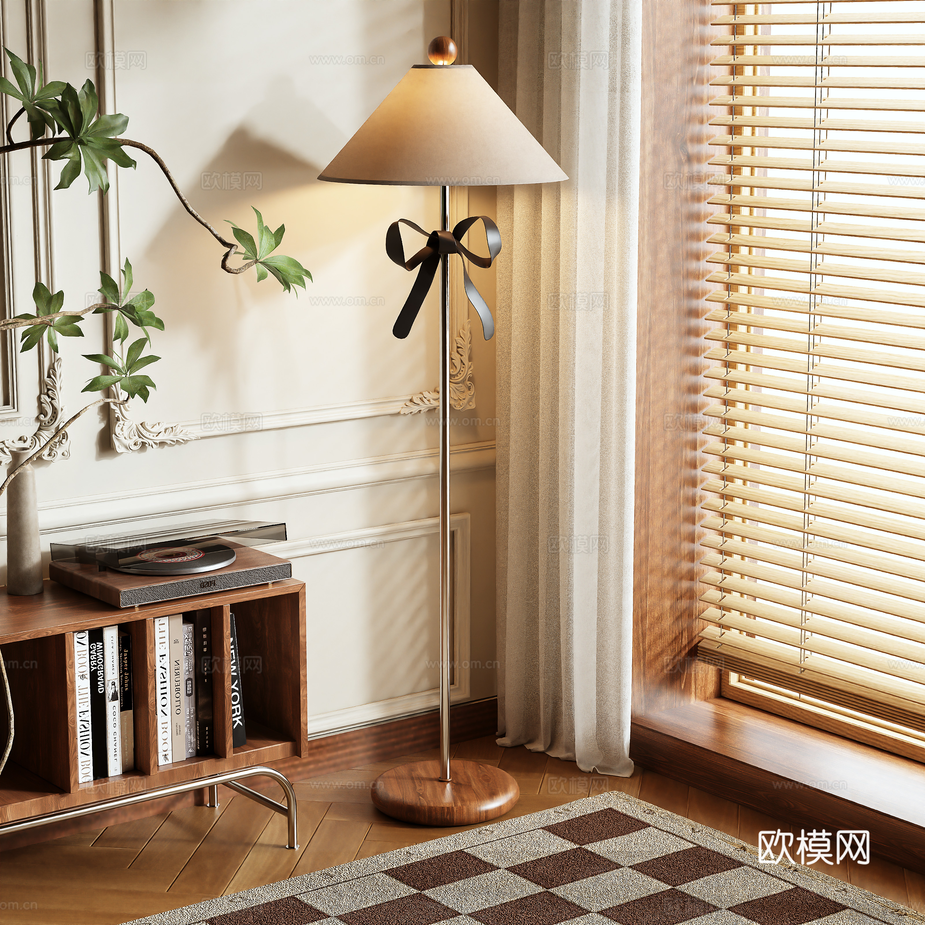 Medieval style floor lamp 3d model