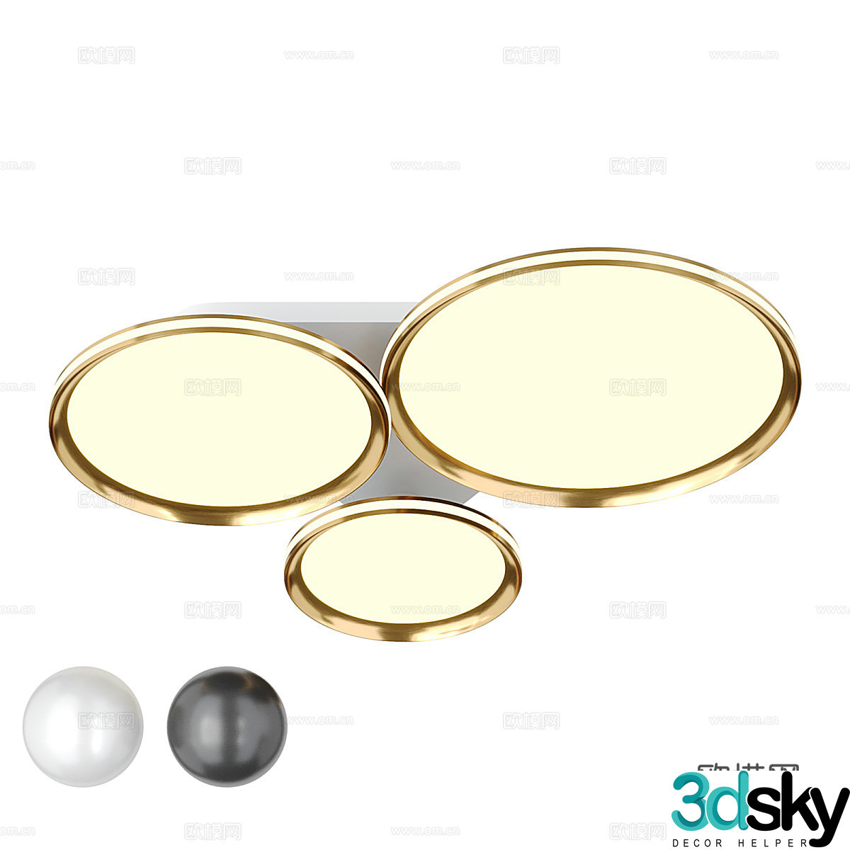 Modern minimalist ceiling lamp 3d model