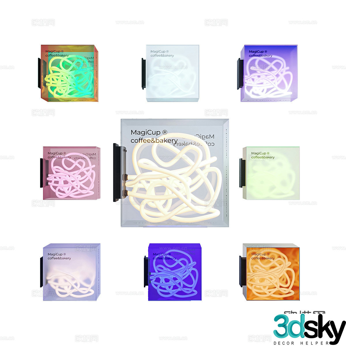 Modern outdoor lamp acrylic decorative lamp 3d model