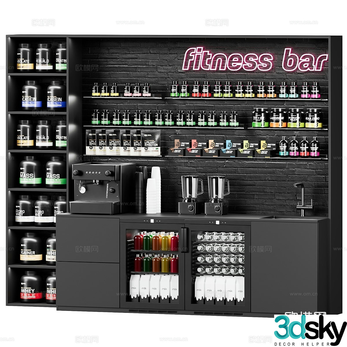 Bar workbench console 3d model