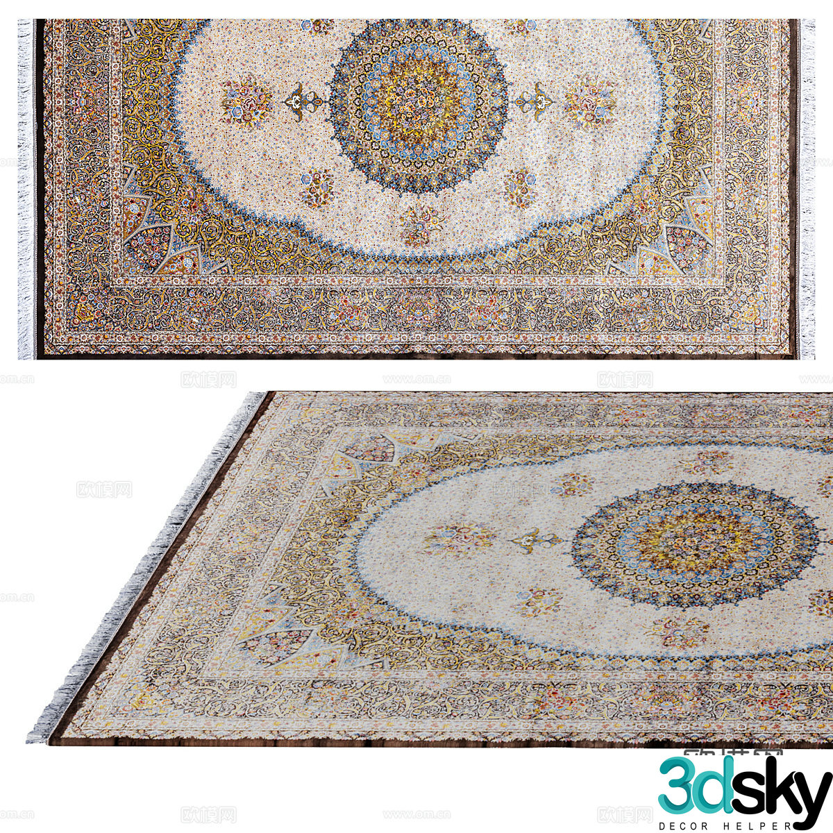 American carpet Retro carpet 3d model