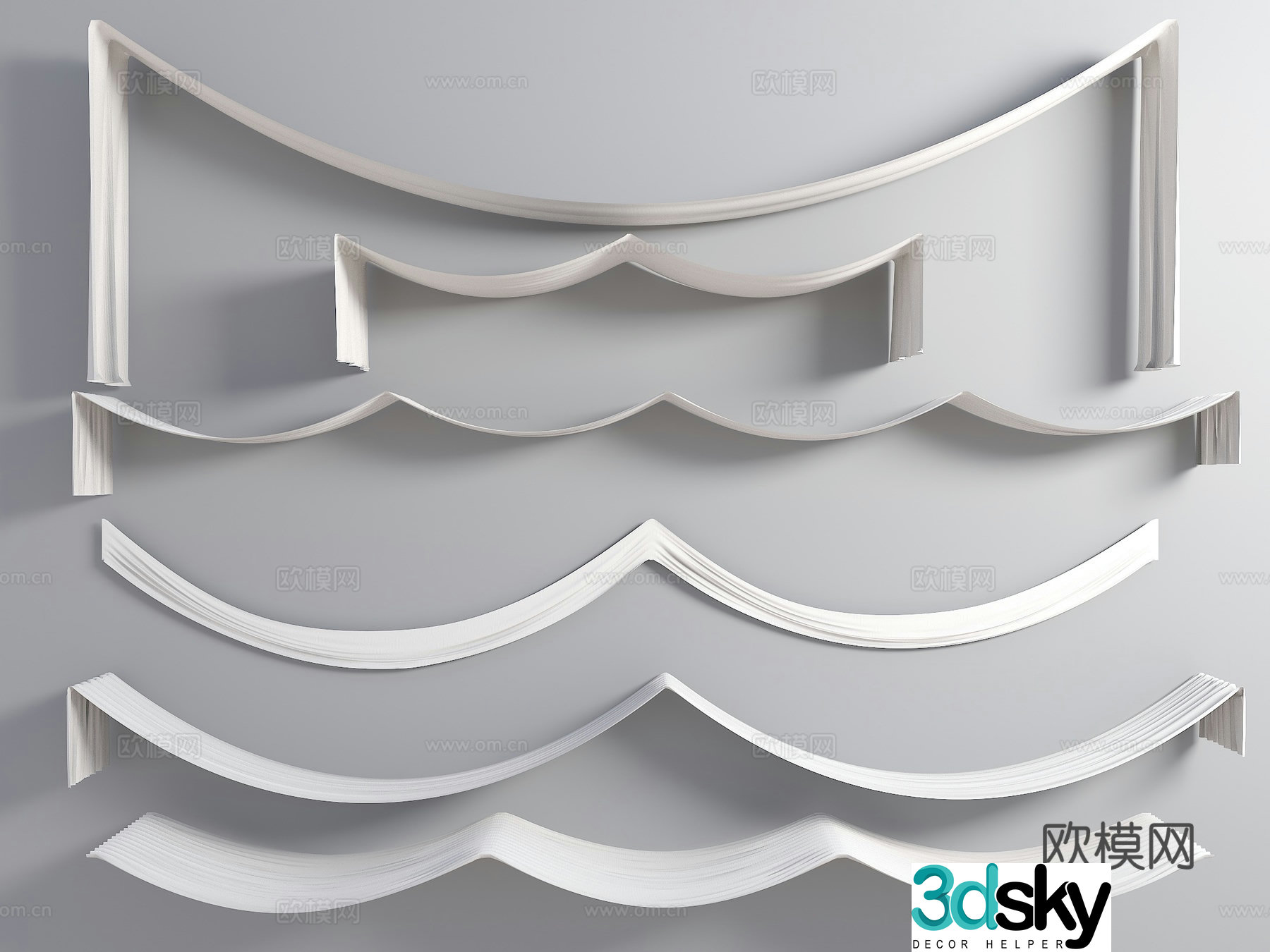 Curtain ceiling wedding curtain wedding ceiling auditorium ceiling 3D model