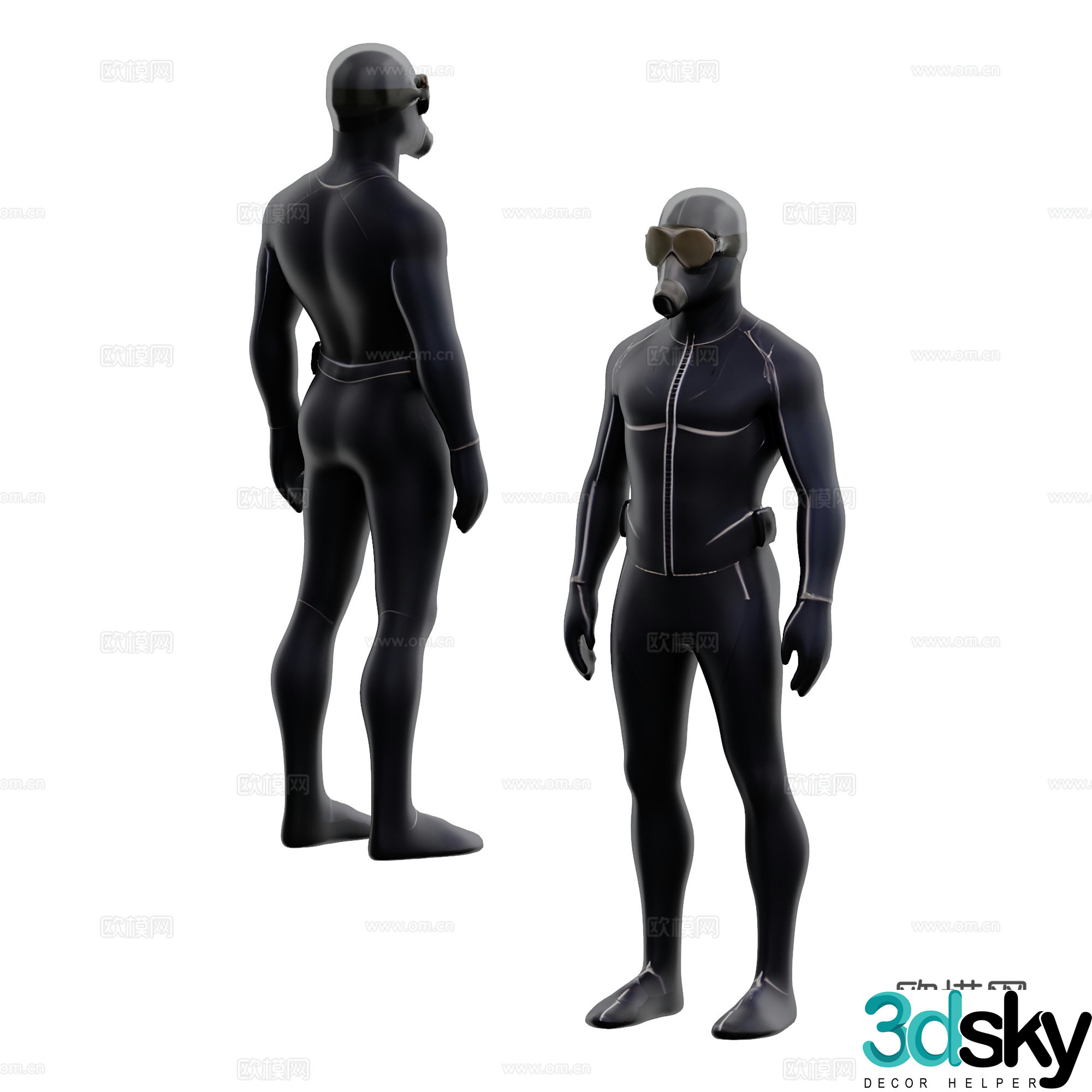 Clothing model male model 3d model