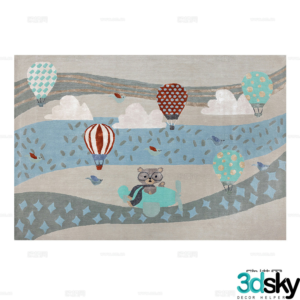 Children’s carpet cartoon carpet 3d model