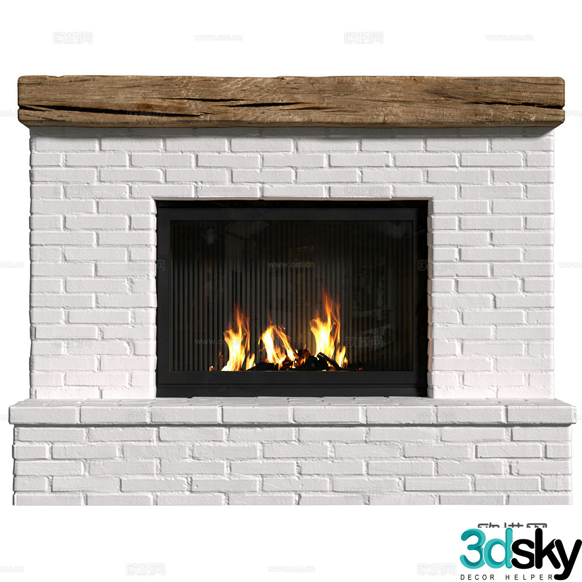 Fireplace 3d model