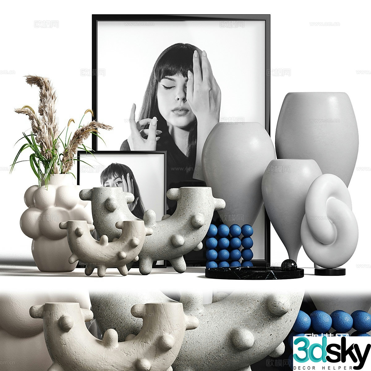 Modern jewelry ornaments vase craft 3d model