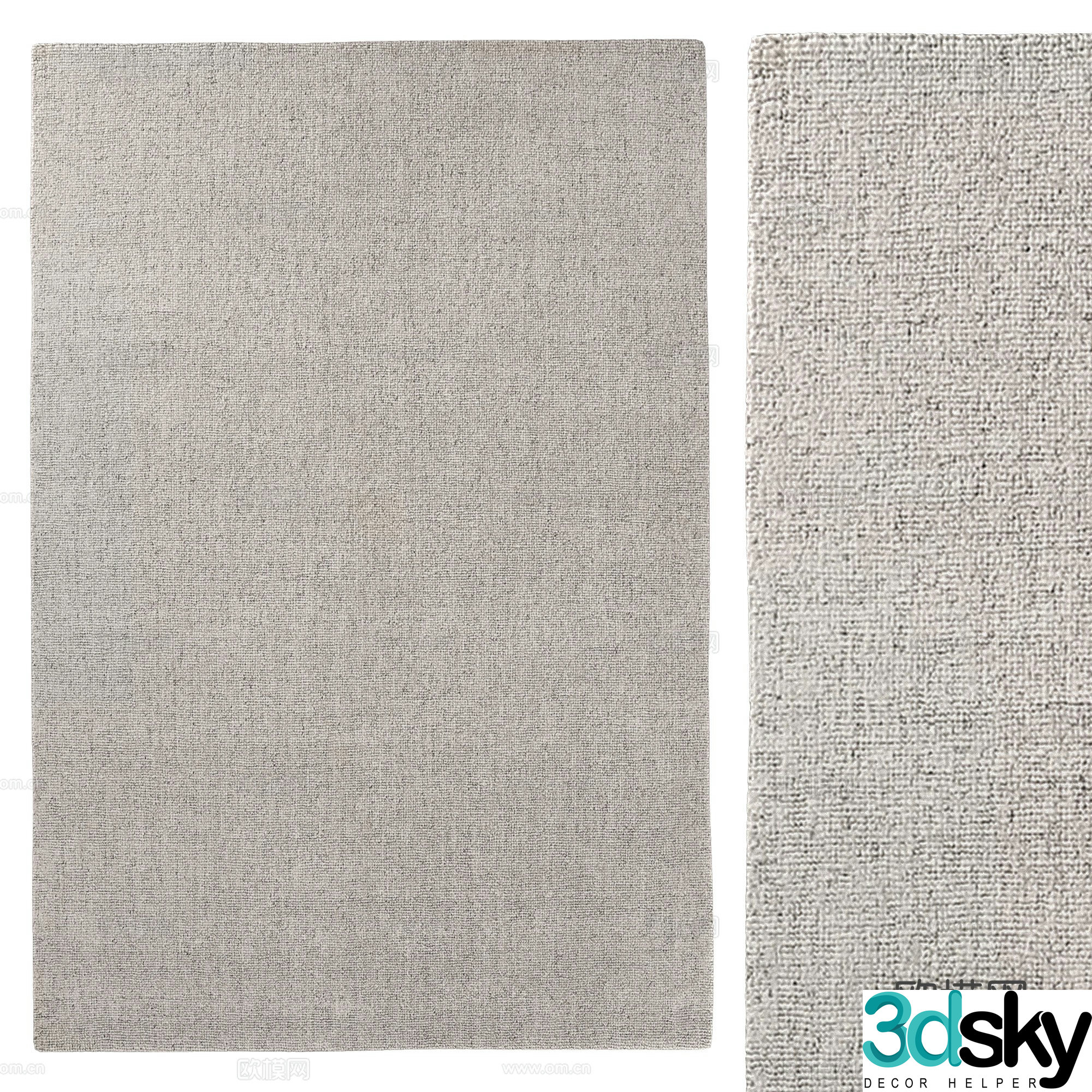 Simple carpet Square carpet 3d model