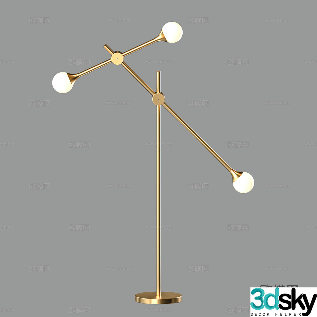 Light luxury floor lamp 3D model