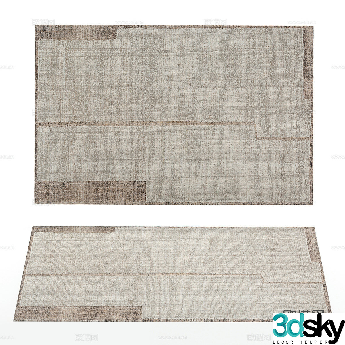 Simple carpet Square carpet 3d model