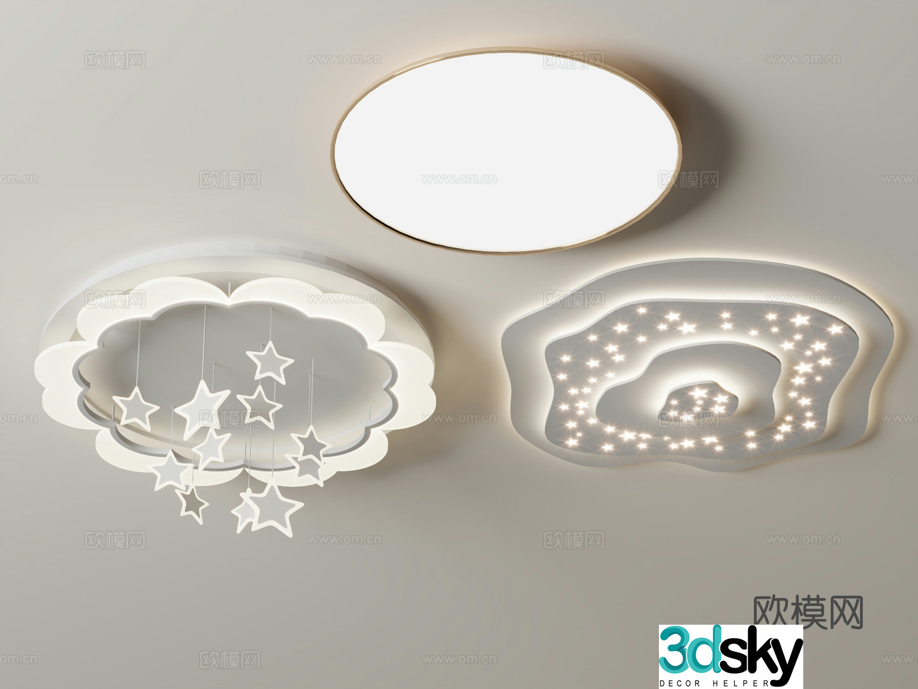 Modern ceiling lamp 3d model
