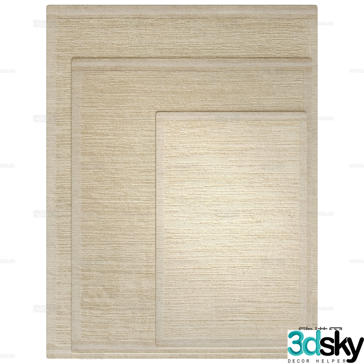 New Chinese sisal carpet 3D model