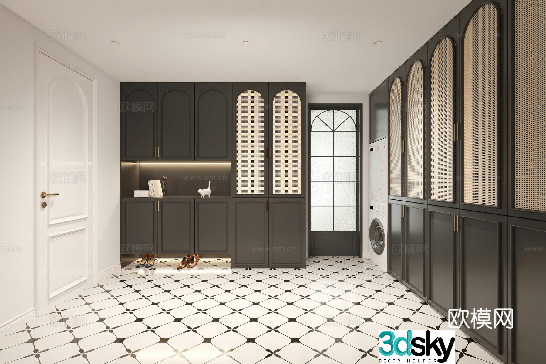 French entrance aisle 3D model