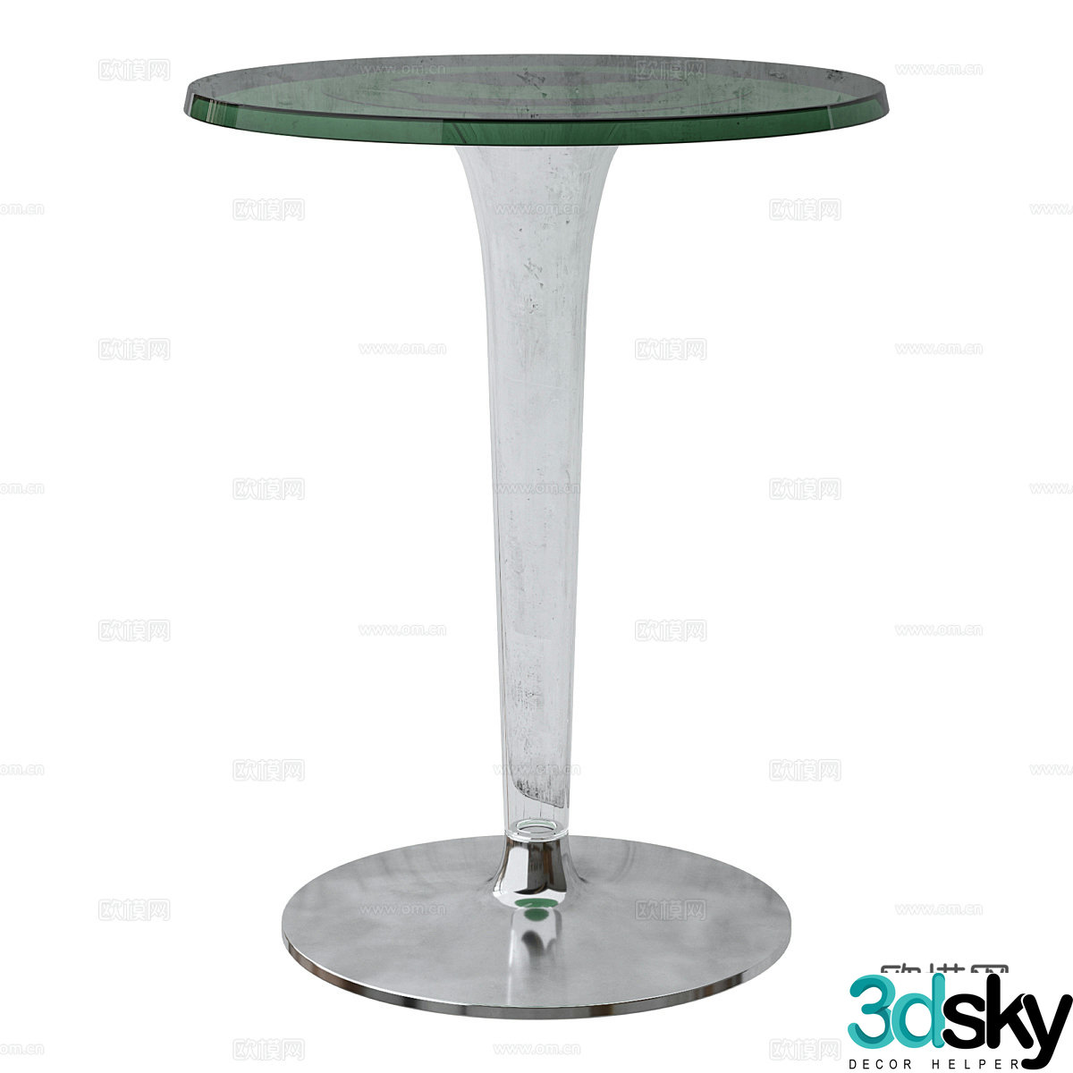 Modern round table side table 3d model