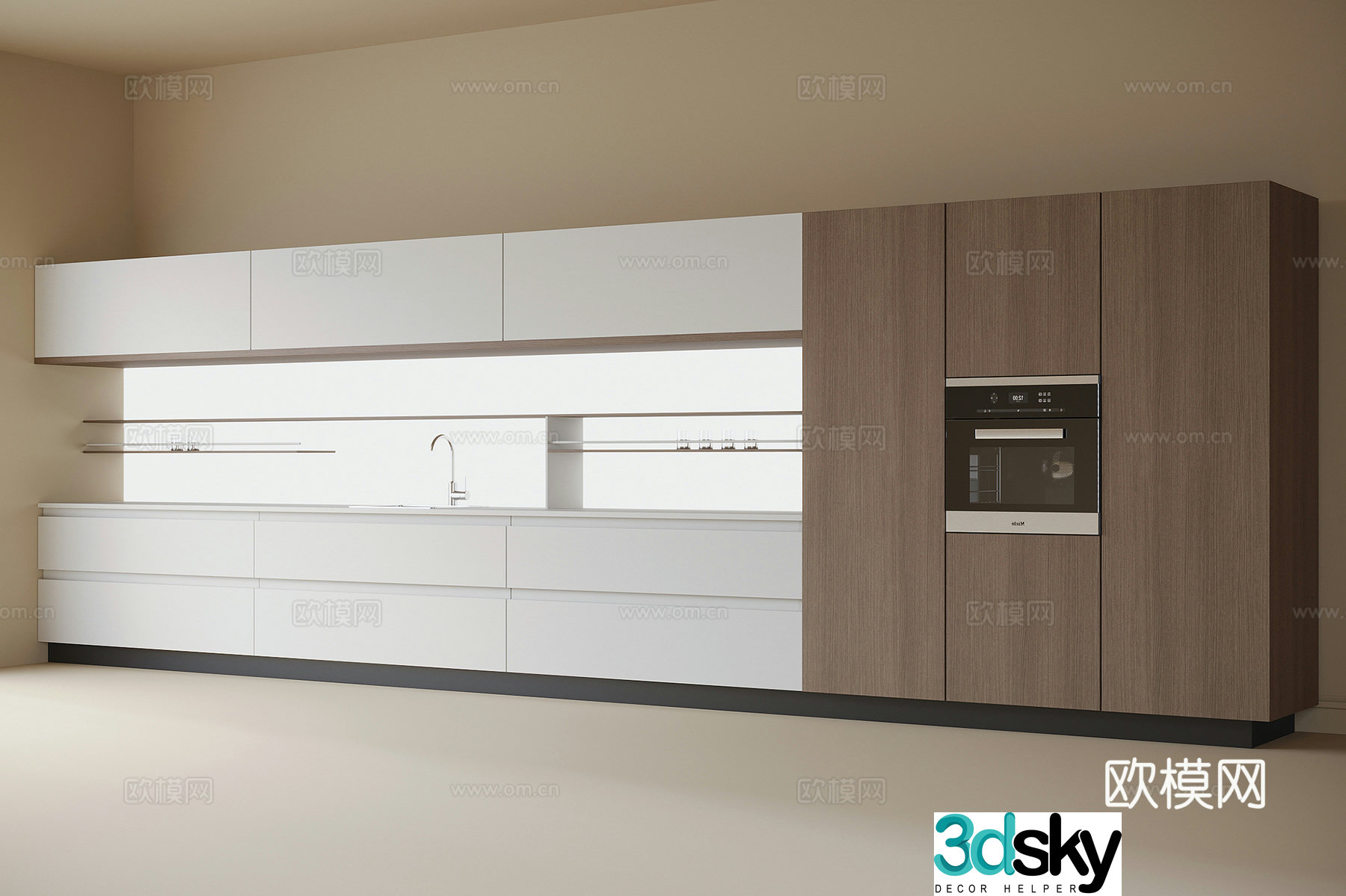Modern sideboard cabinet 3d model