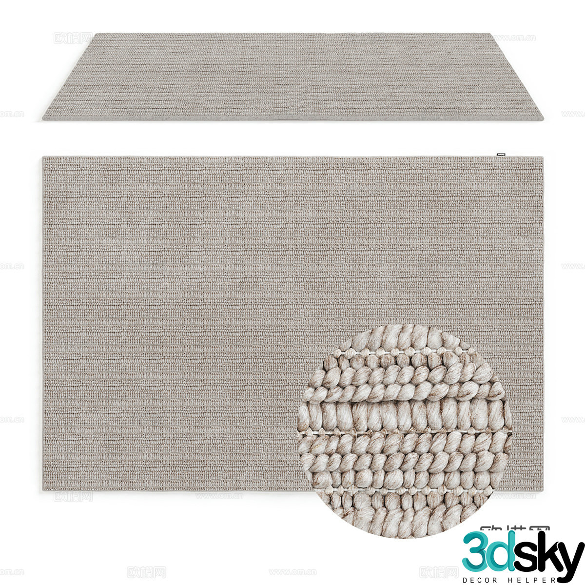 Simple carpet Fabric carpet 3d model