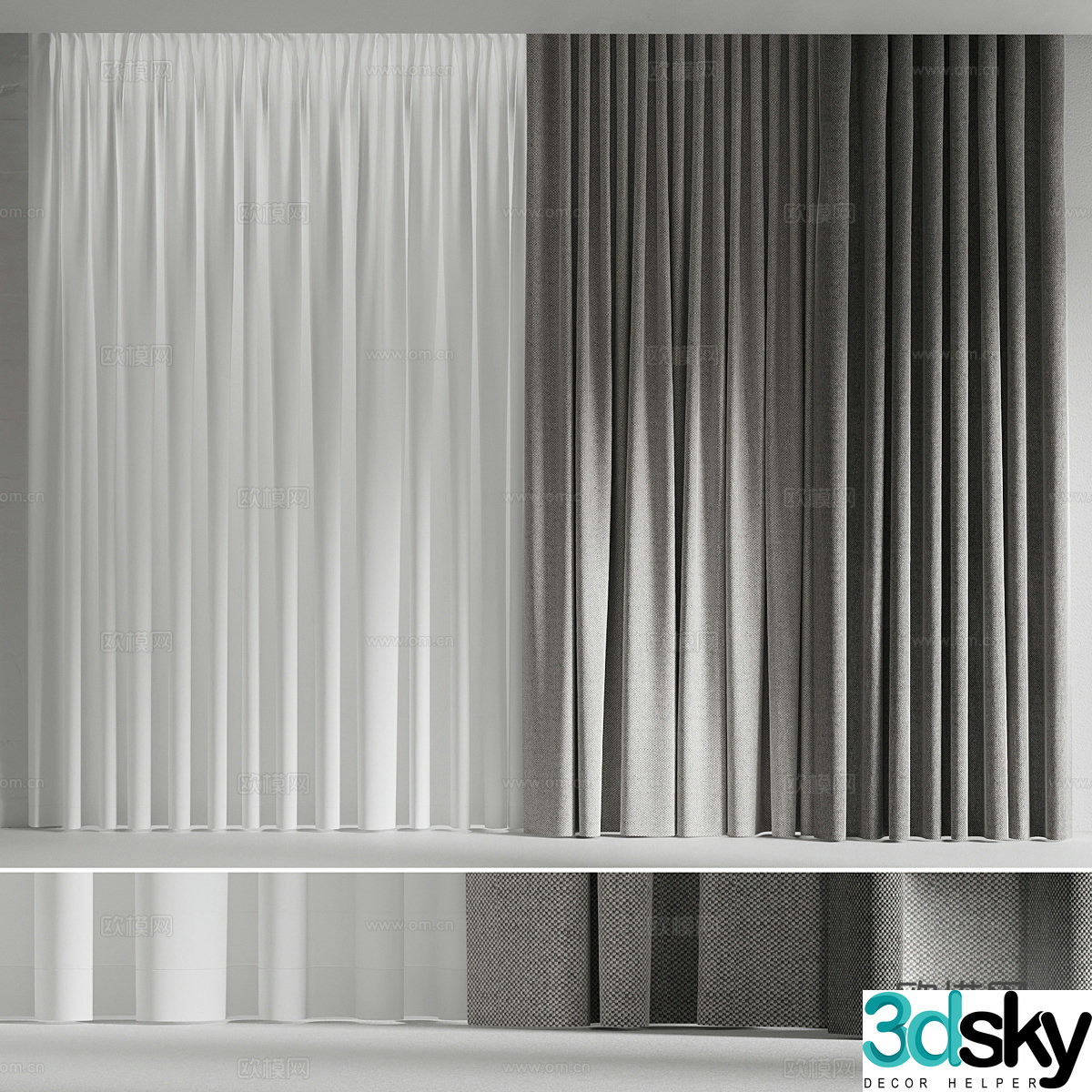 curtain 3d model