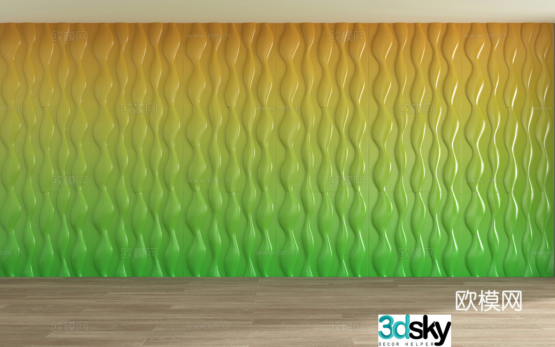Modern background wall decorative wall modeling wall 3D model