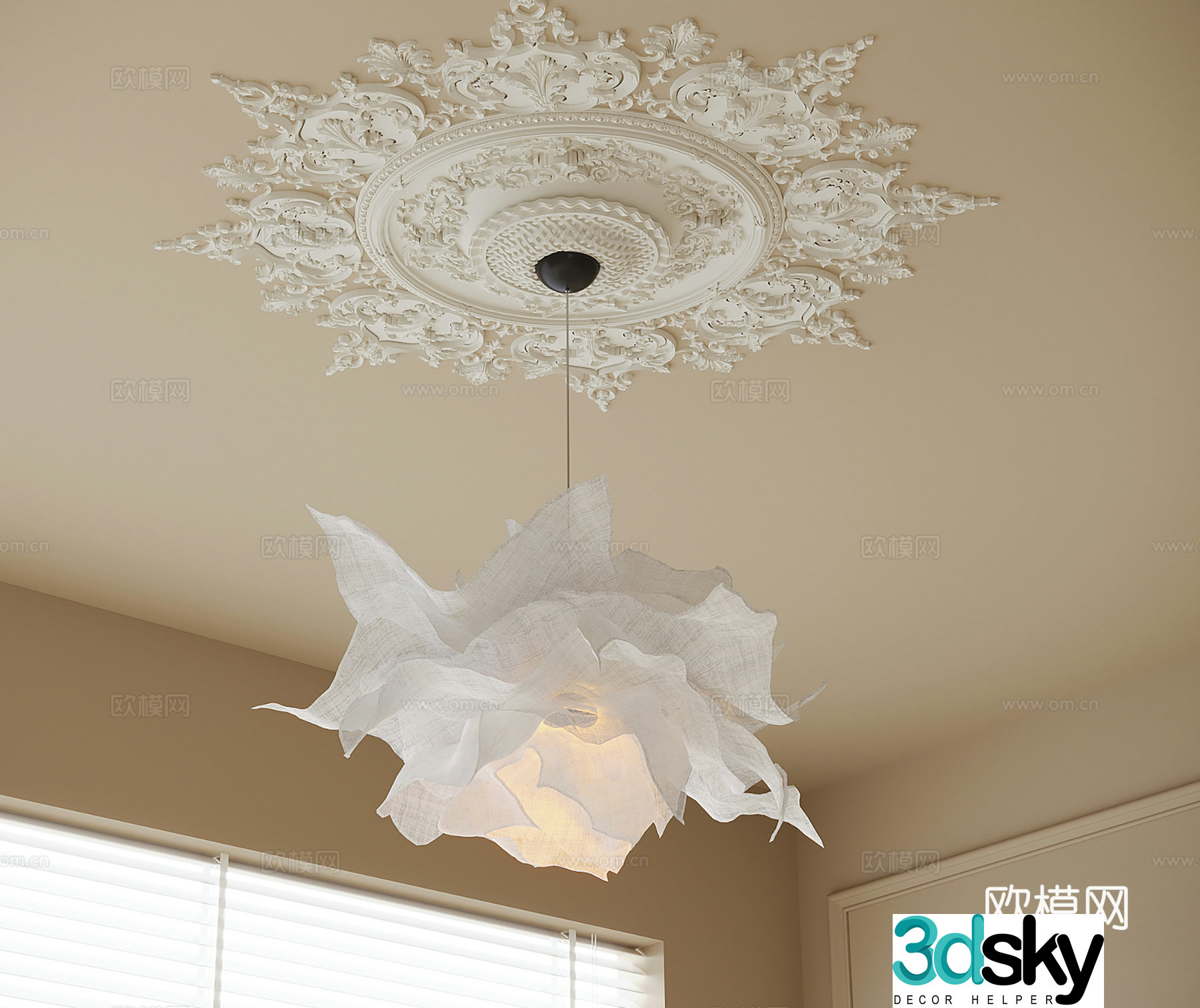 French chandelier bedroom chandelier 3d model