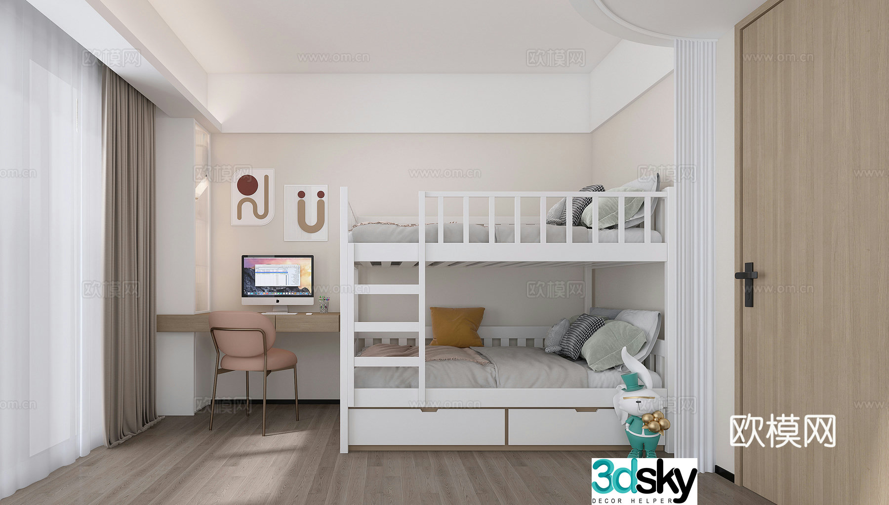 Modern children’s room 3d model