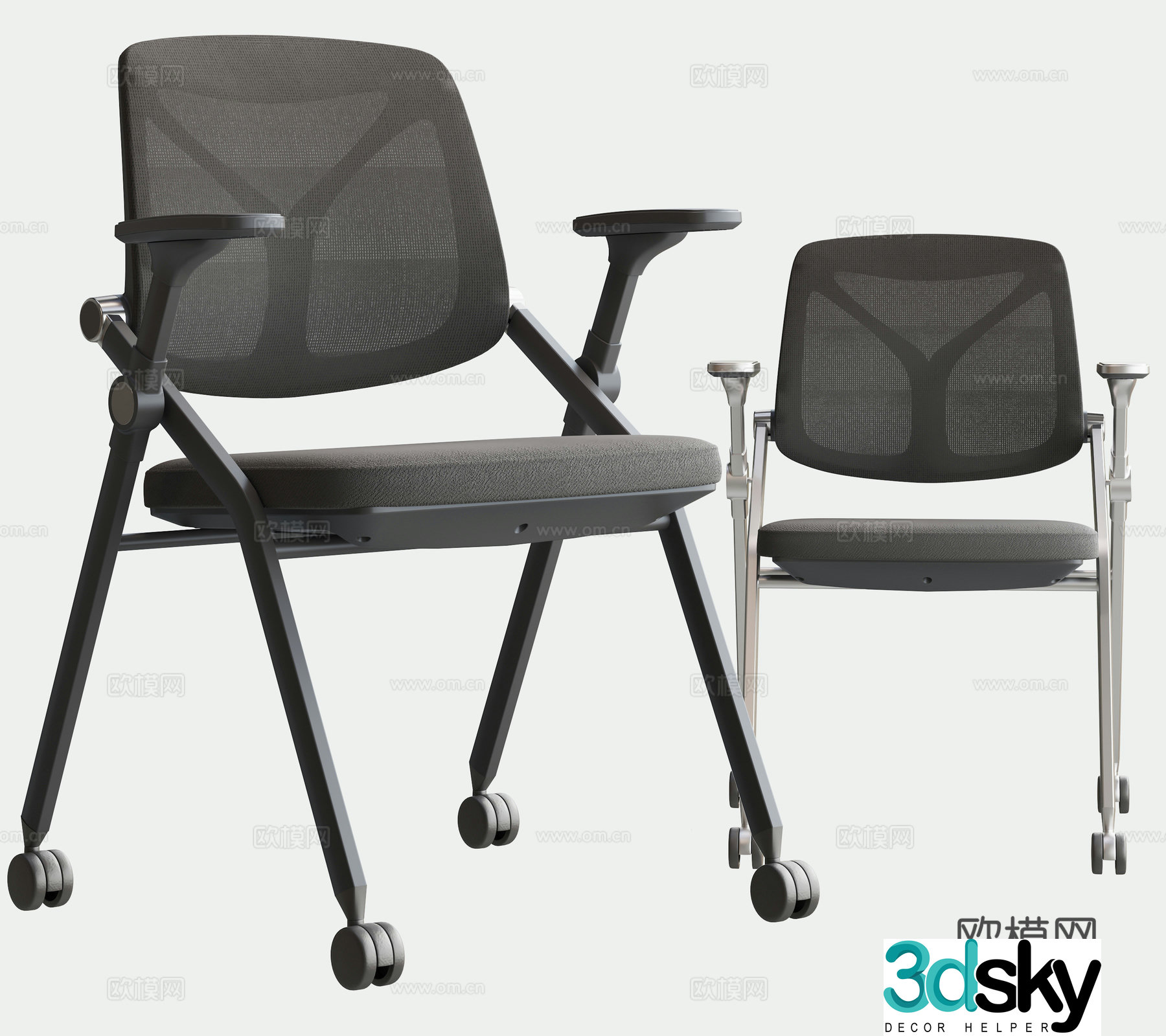 Modern office folding chair office chair 3d model