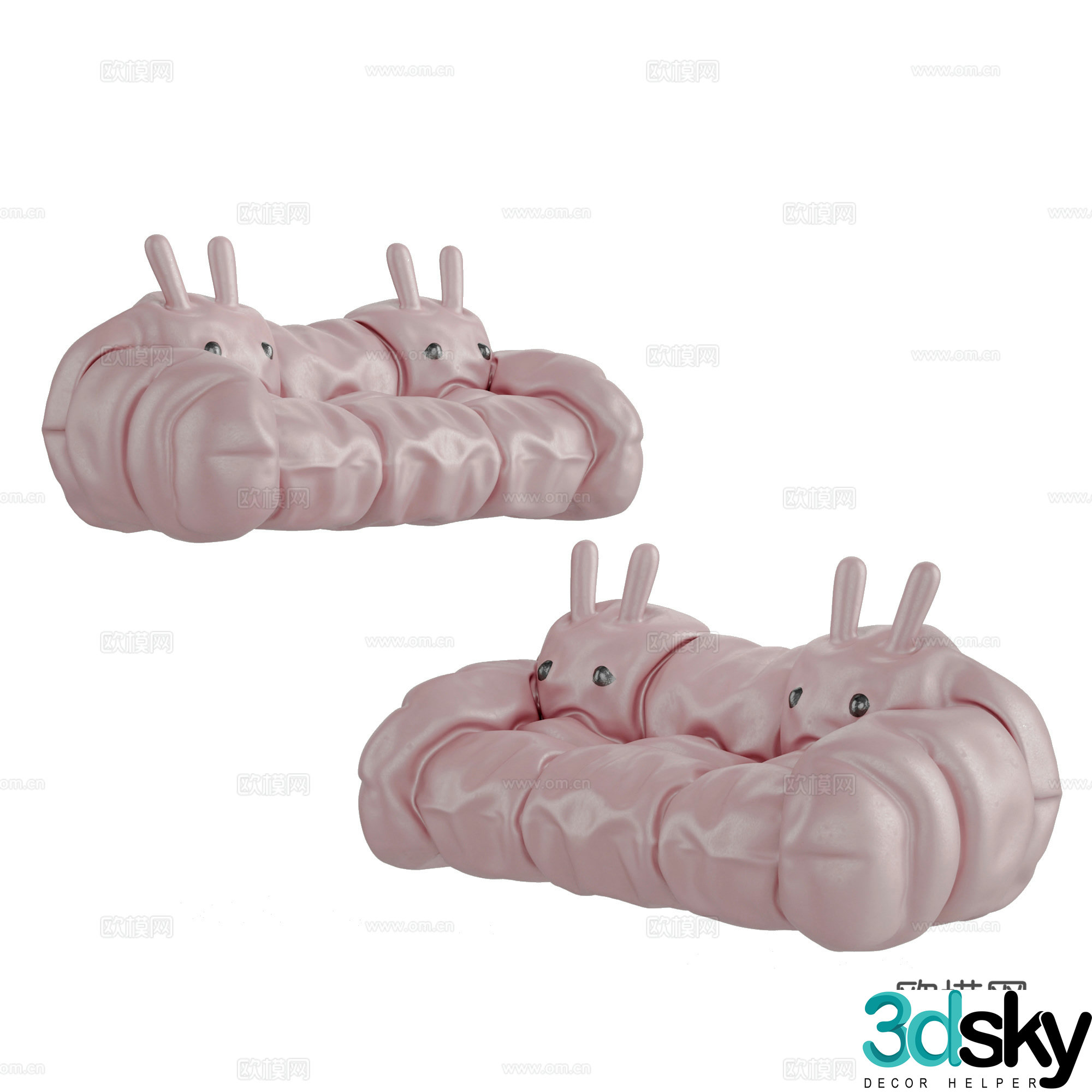 Children’s sofa caterpillar sofa 3d model