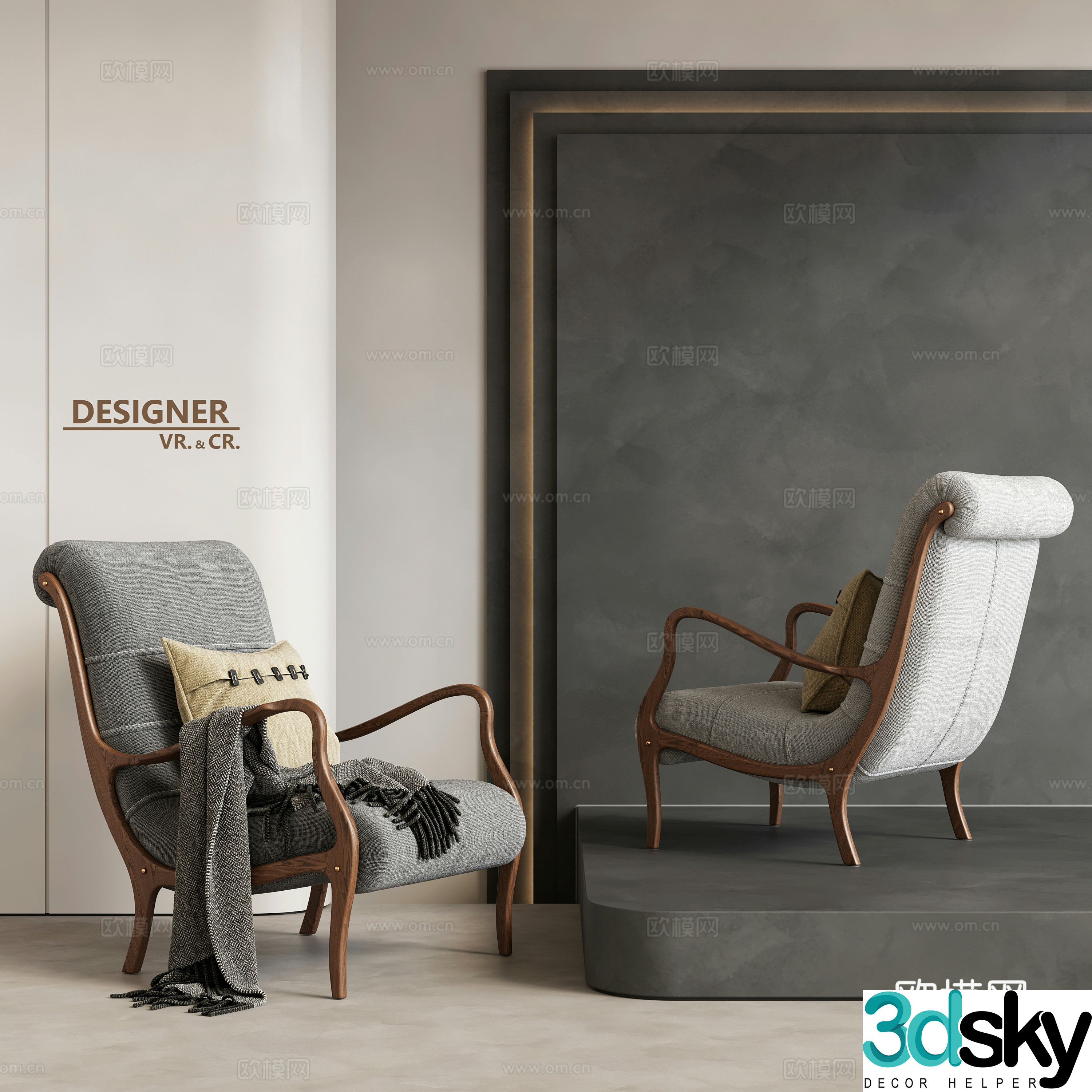 Modern single sofa sofa chair armchair 3d model