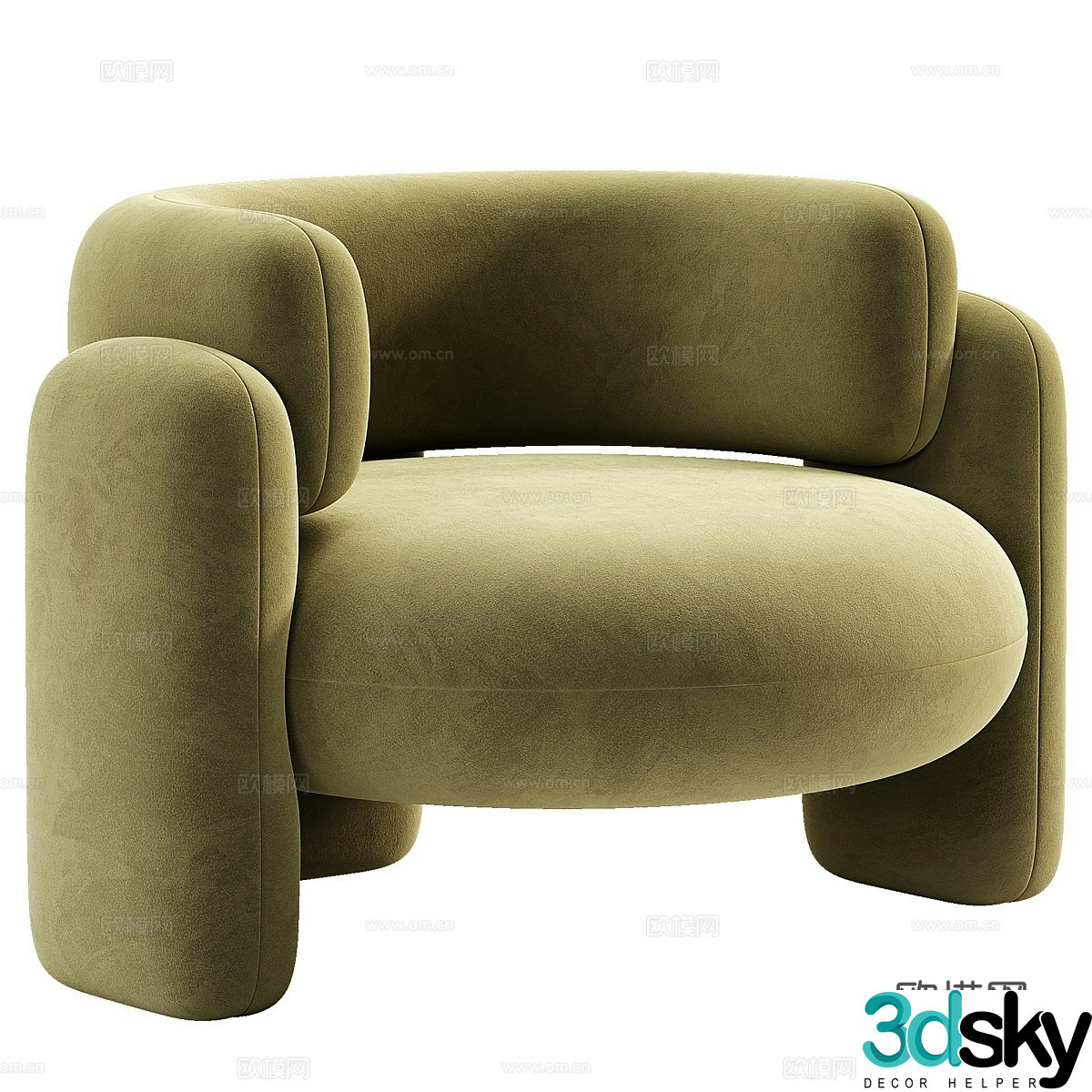 Single sofa leisure sofa 3d model