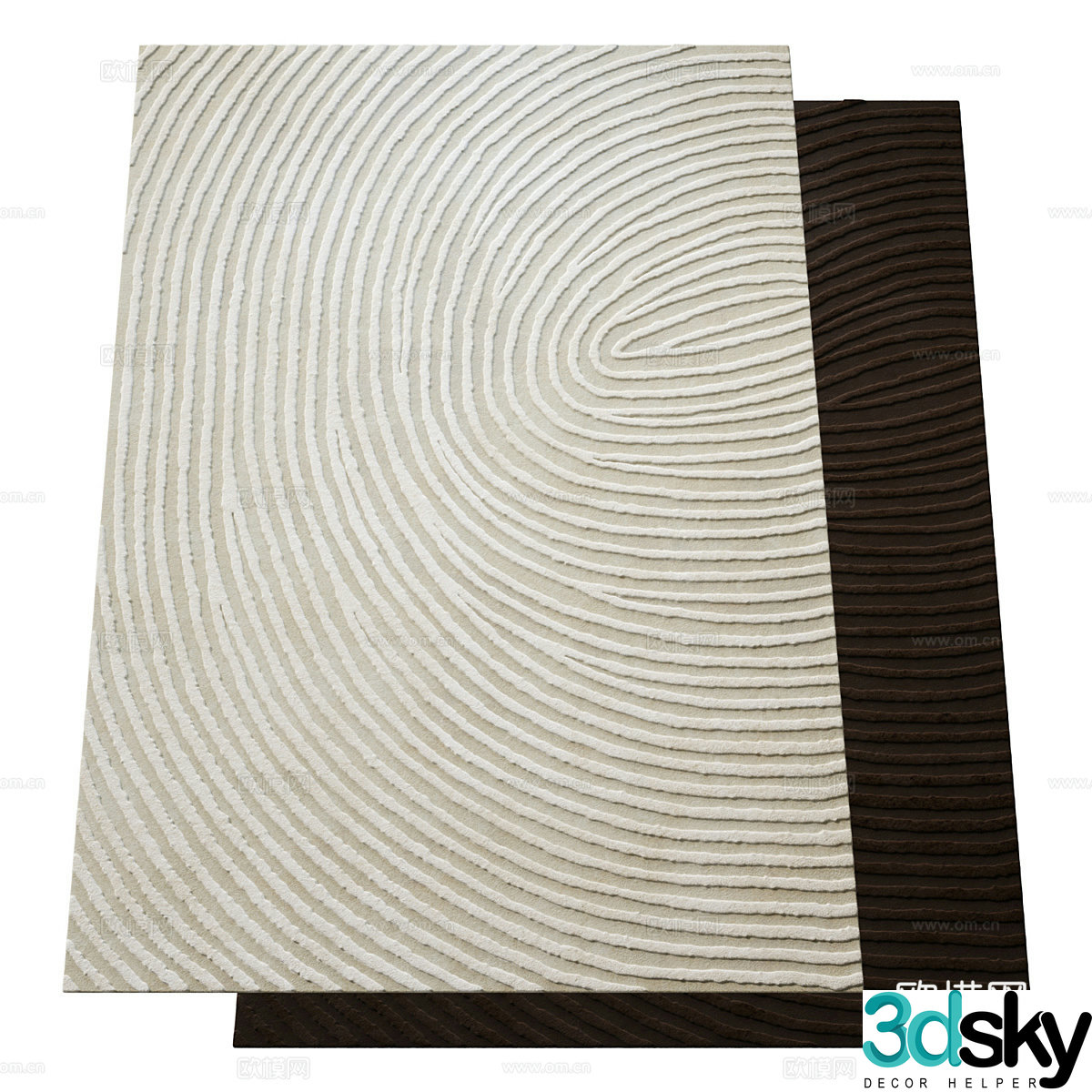 Wool carpet Square carpet 3d model