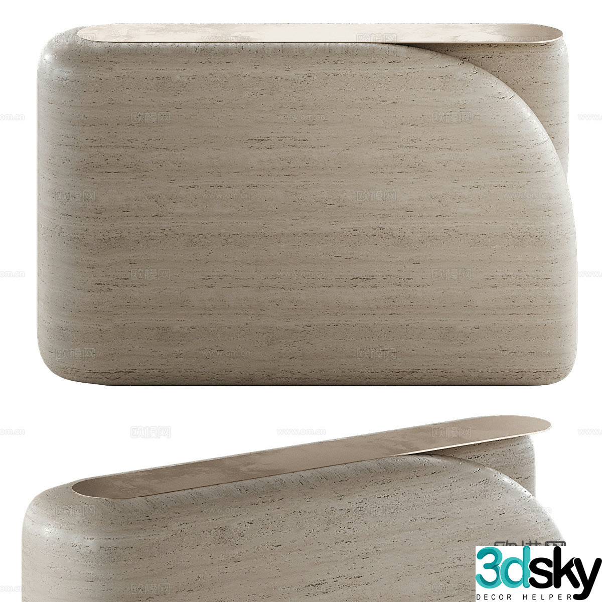 Modern porch cabinet side cabinet 3D model