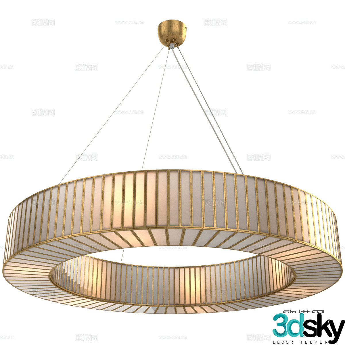 Creative chandelier ring chandelier 3d model