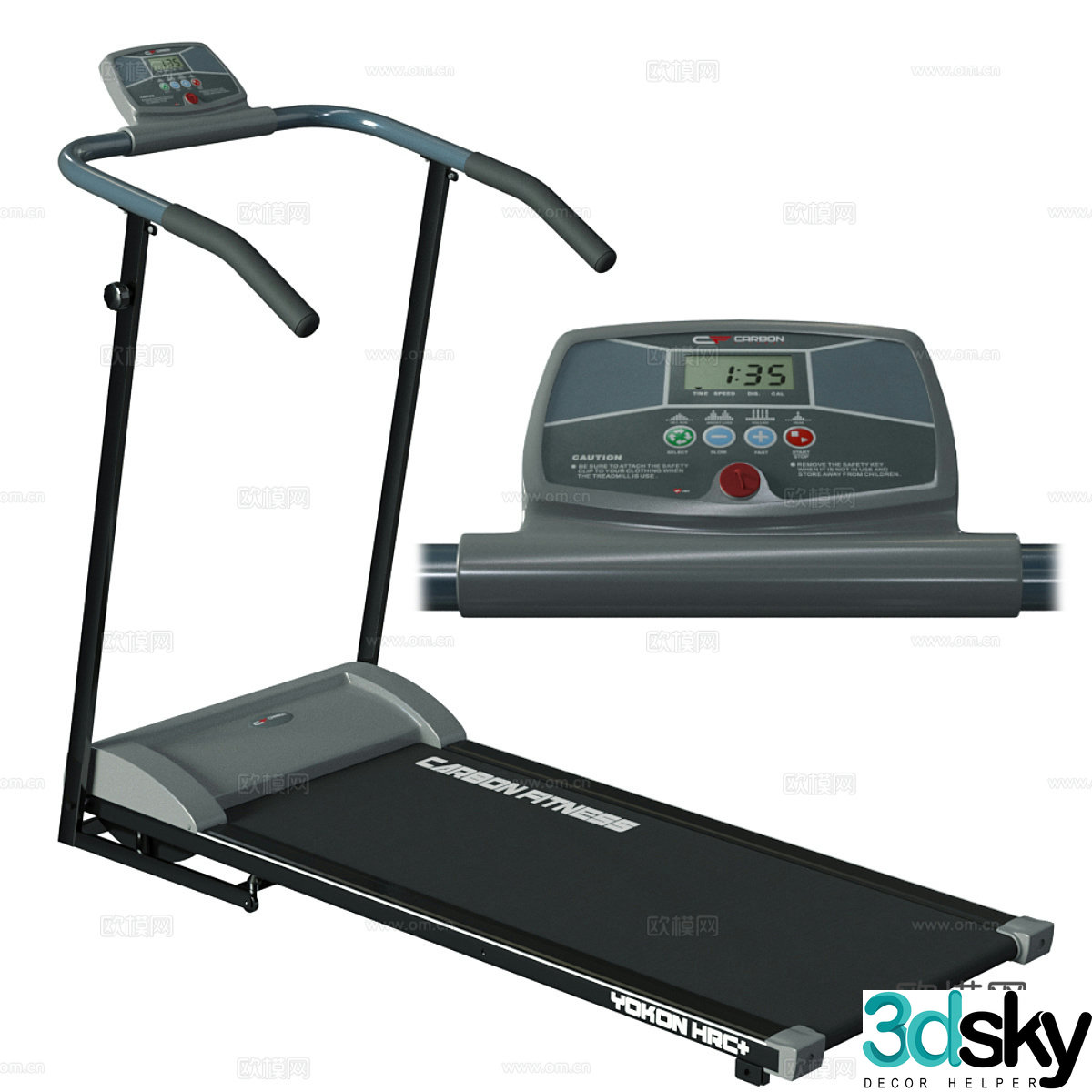 Fitness equipment treadmill 3d model