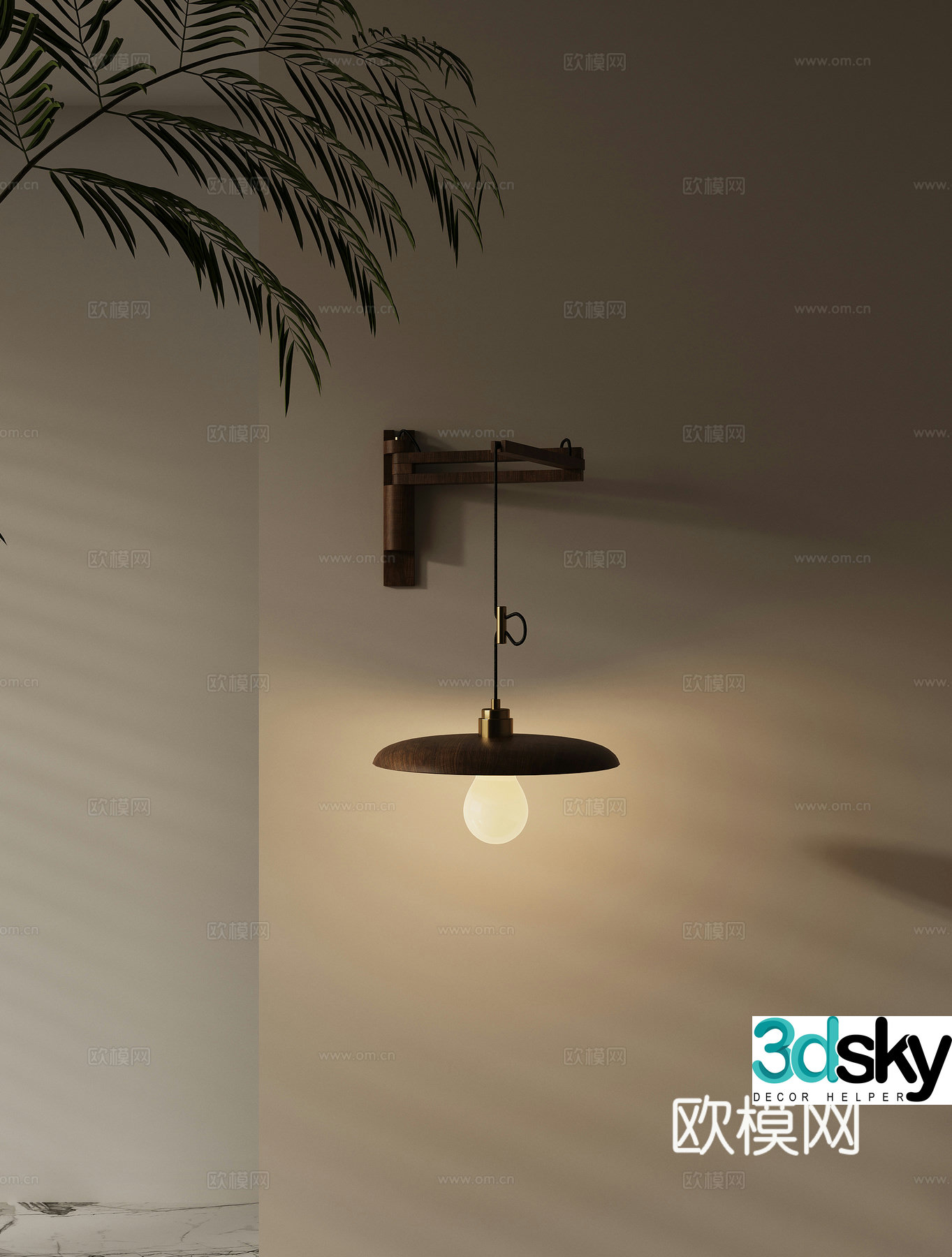 Wabi-sabi wall lamp 3d model