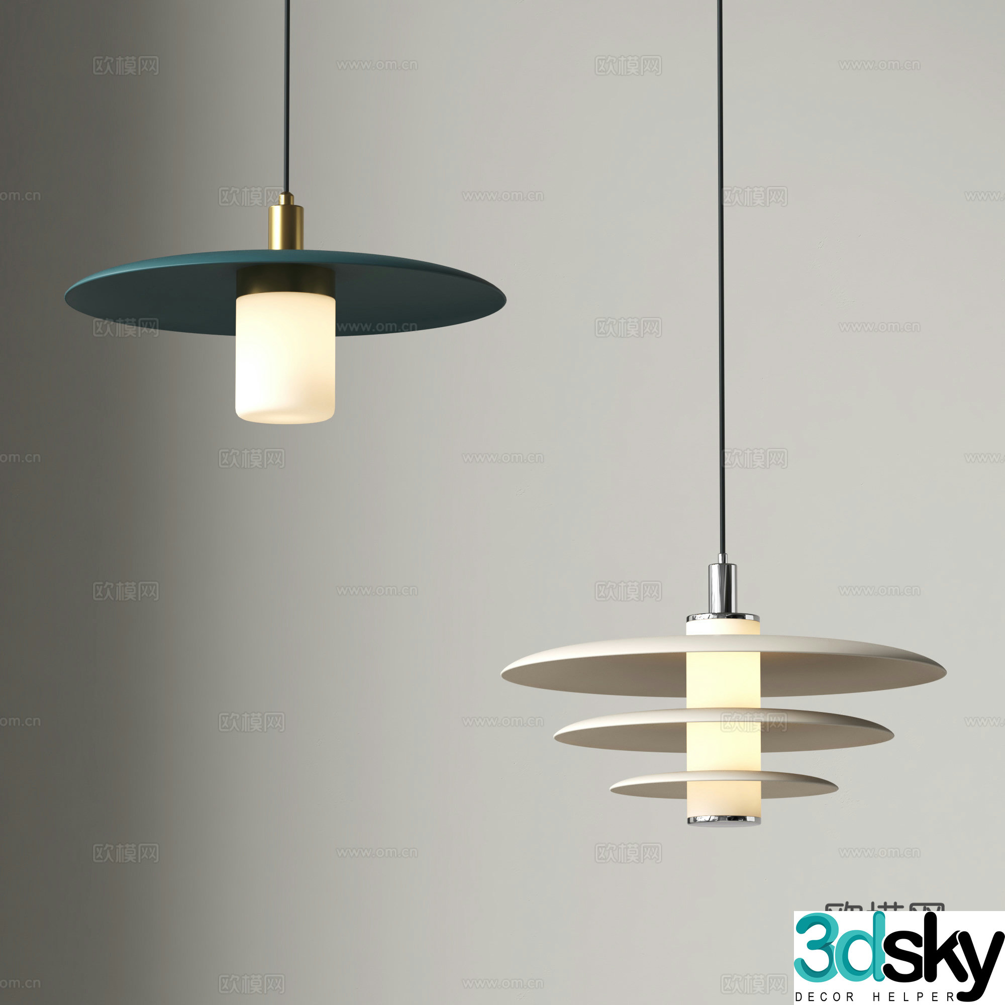 Modern chandelier bedside chandelier dining room chandelier 3d model
