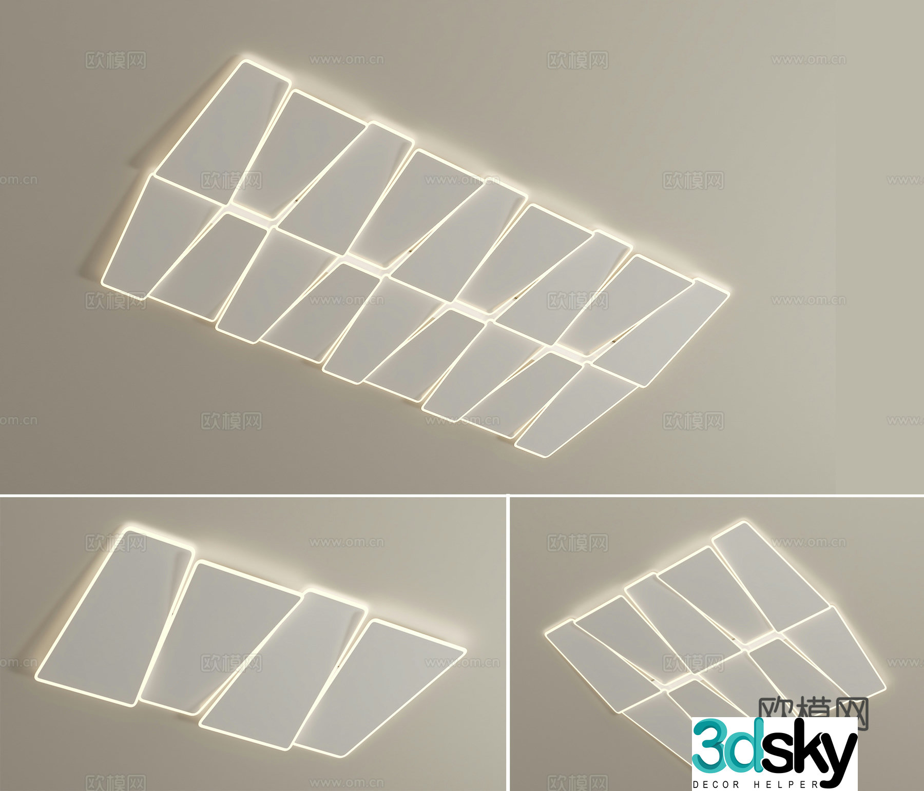 Modern minimalist ceiling lamp 3d model
