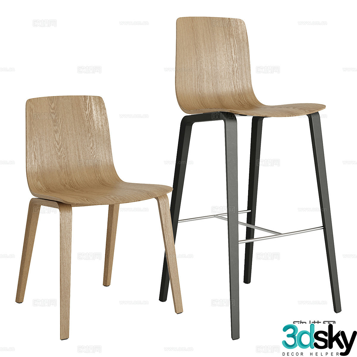 bar stool bar stool high stool 3d model