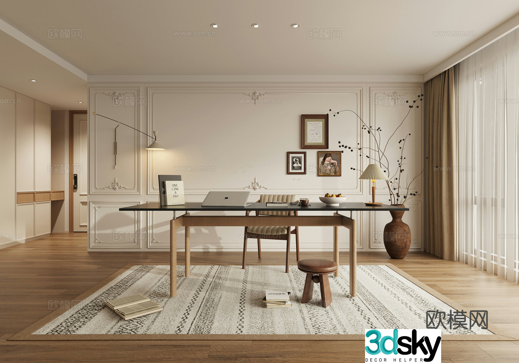 French study 3D model