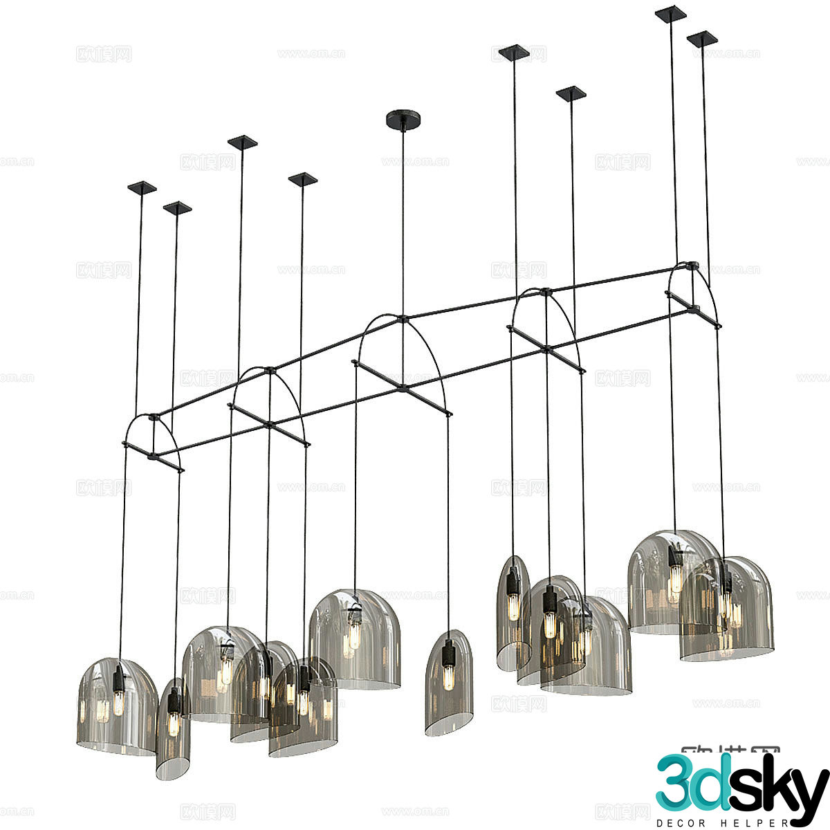 Creative chandelier hall chandelier 3d model