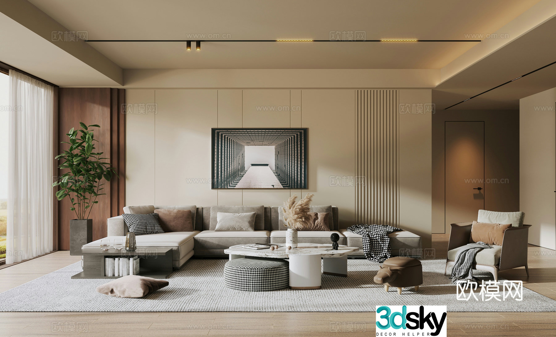 Modern living room 3d model