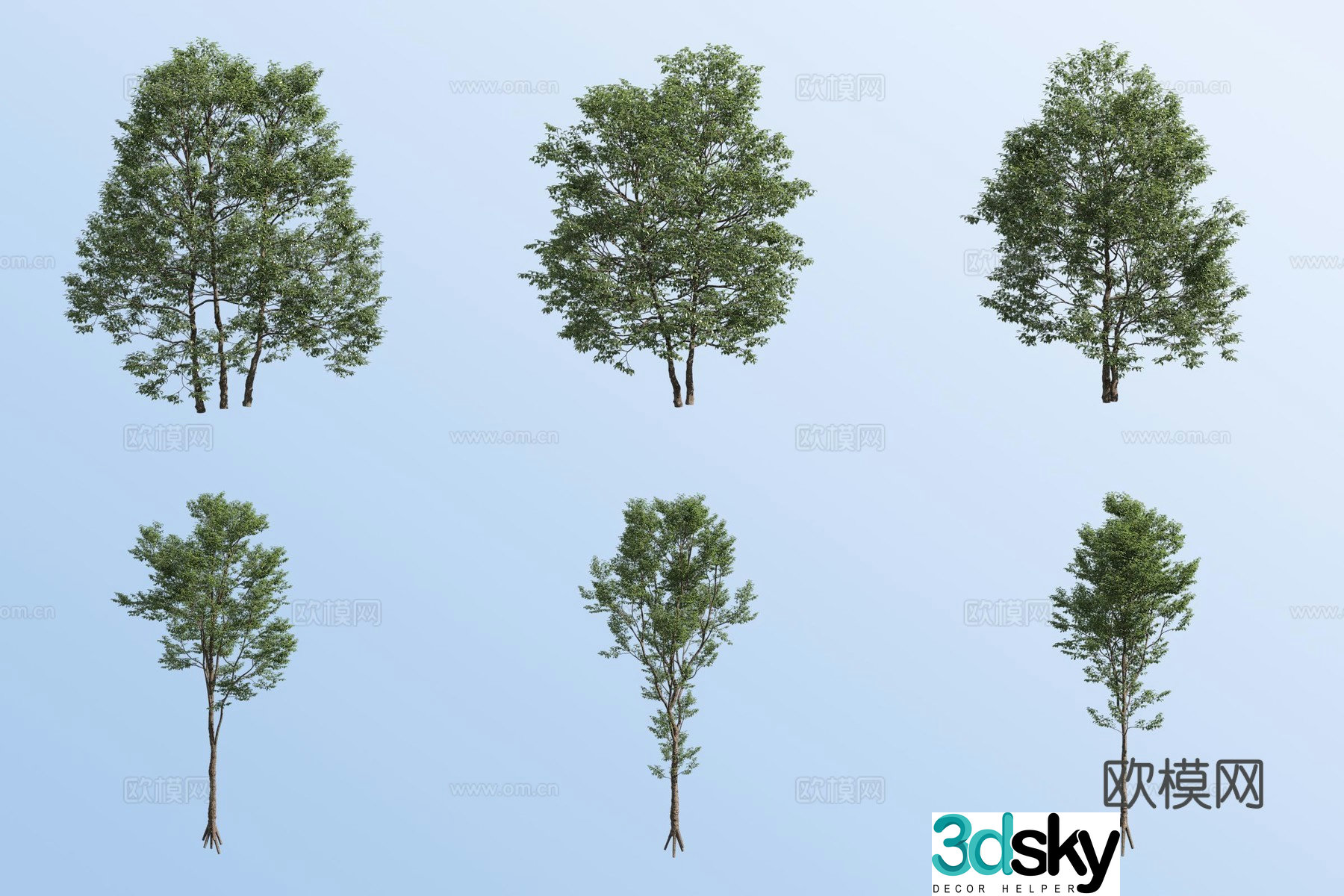 Landscape tree arbor trees big tree 3d model