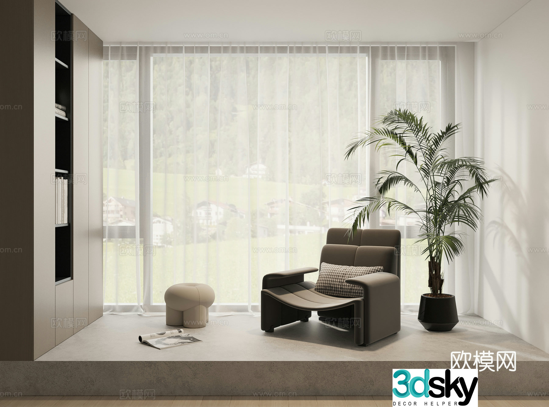 Modern lounge chair 3d model
